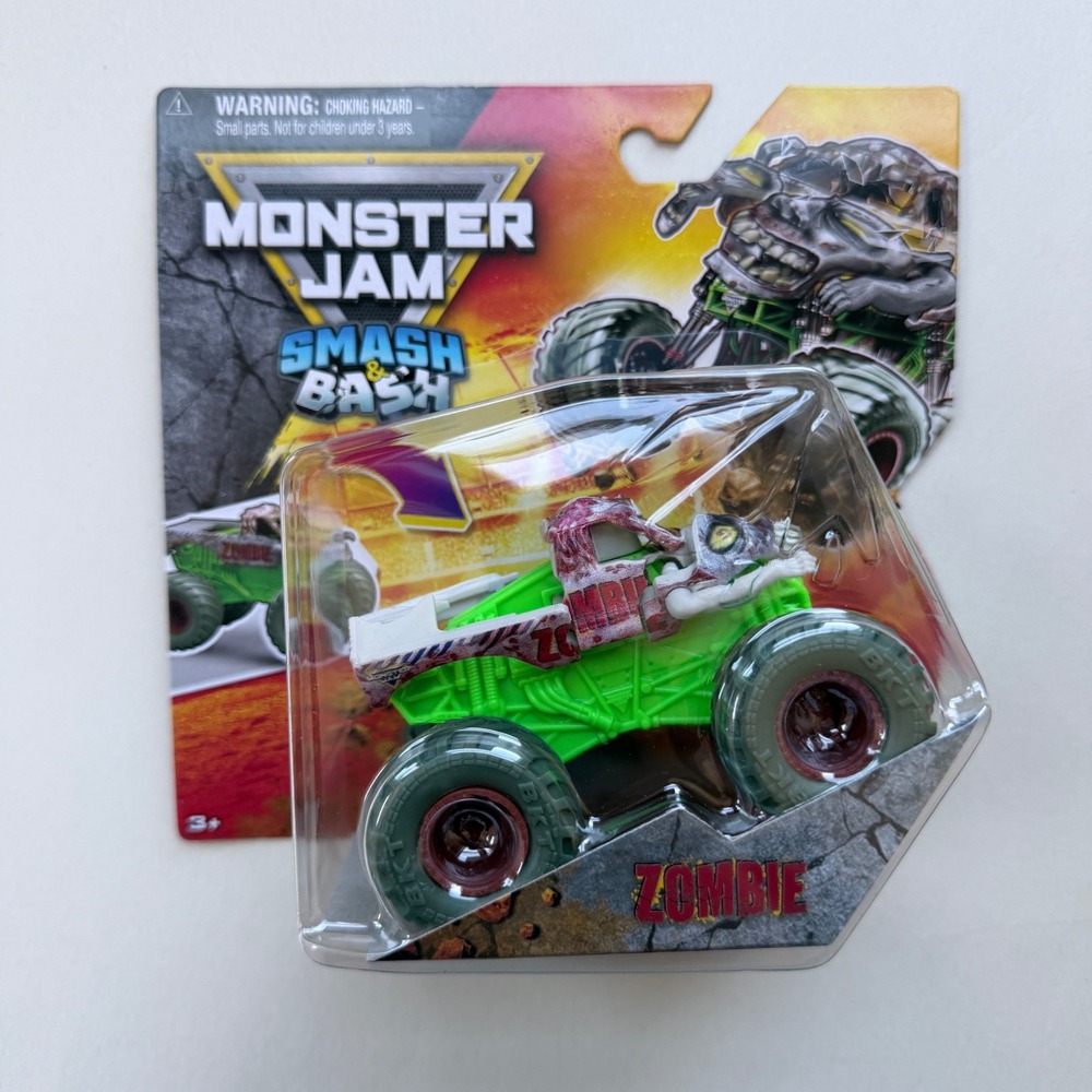 Monster Jam Smash & Bash Zombie Monster Truck 1:64 Scale Die-Cast Spin Master